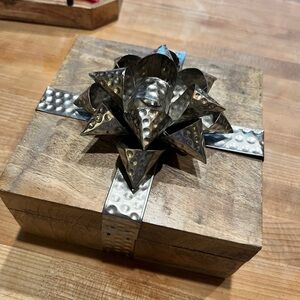 Metallic Gift Box with Bow